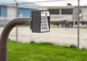 AllSeason_018 Keypad gate access code entry panel at All Seasons Storage in Franksville, WI